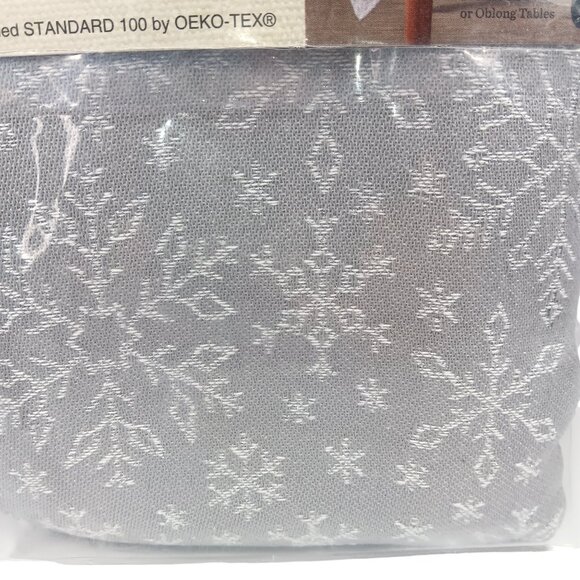 Bee & Willow-Table Cloth-60x84-Seats 6-8/White Snow- Home Gray & White-Holiday - Picture 5 of 10